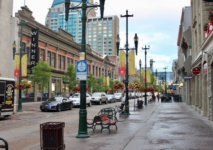 Stephen Avenue in Downtown Calgary.