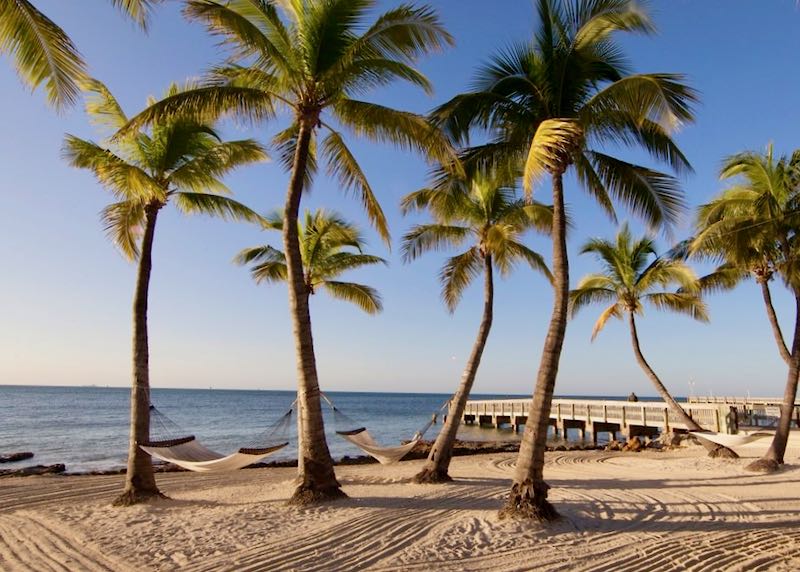 Luxury beach hotel in Key West.