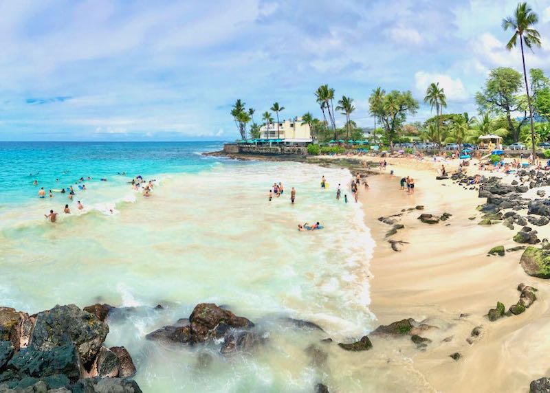 Magic Sands Beach Park in Kailua-Kona on the Big Island, Hawaii