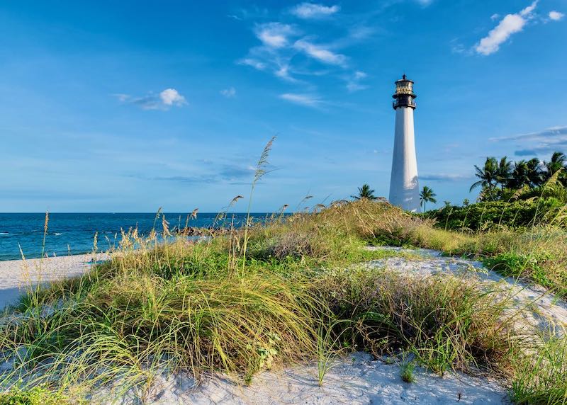 Cape Florida Lighthouse on Key Biscayne, Miami