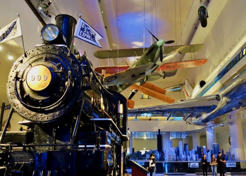 A train inside the Museum of Science and Industry in Chicago's Hyde Park neighborhood.