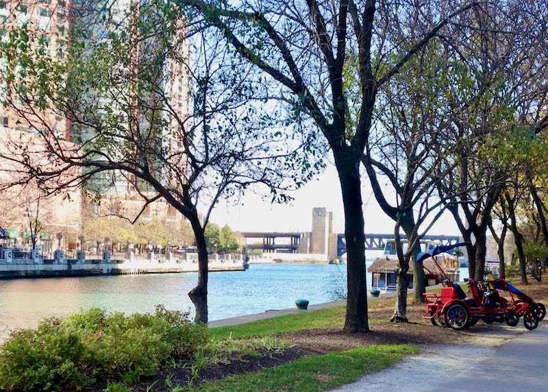 The Chicago Riverwalk in Lake Shore East