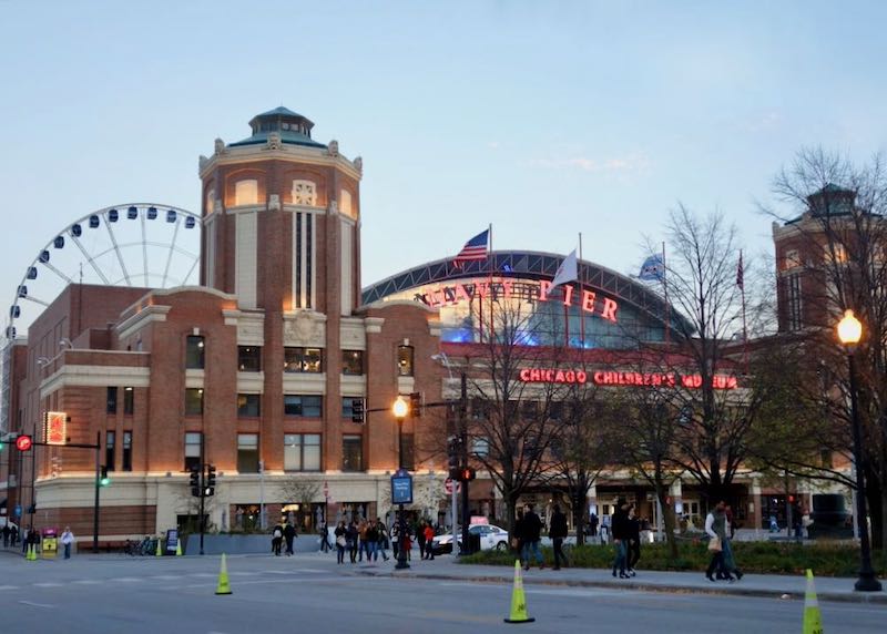 Navy Pier and its ferris wheel in Streeterville, Chicago