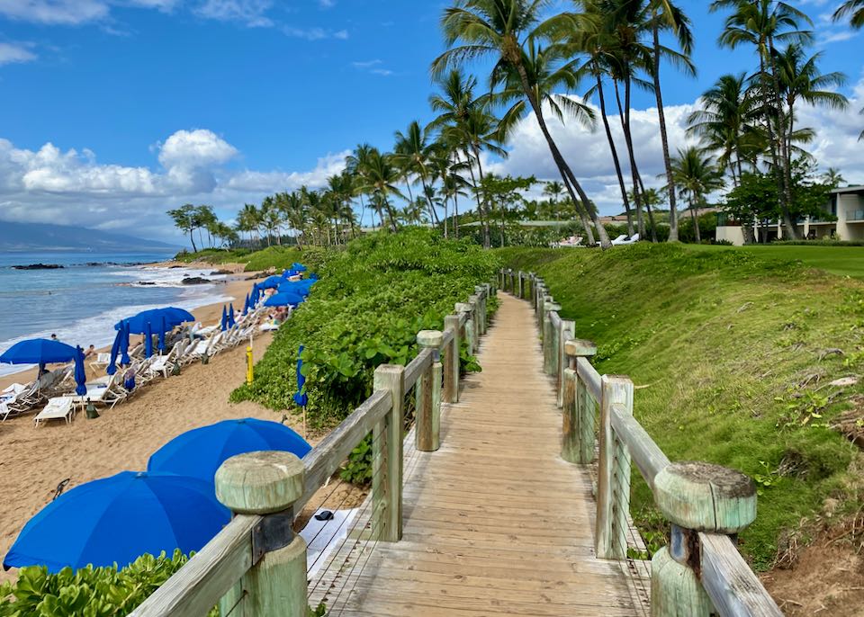 Beach in front of Andaz Wailea.