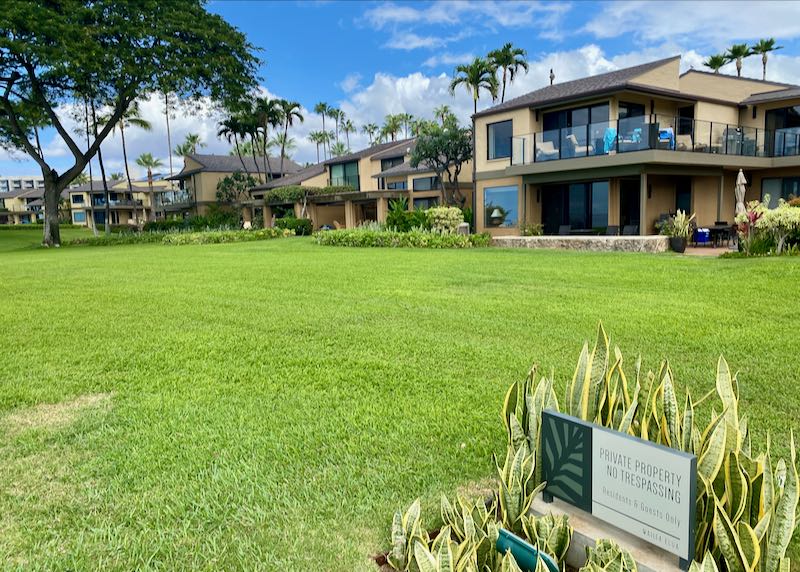 Hyatt villas in Wailea.