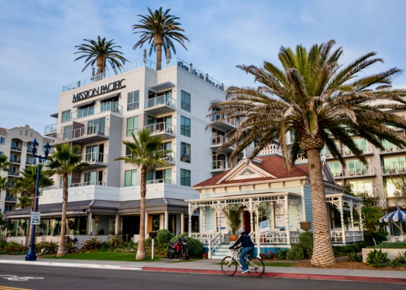 Beach hotel in San Diego.