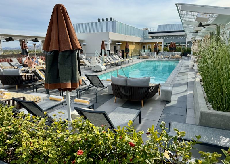 Hotel with outdoor pool in downtown Palm Springs.