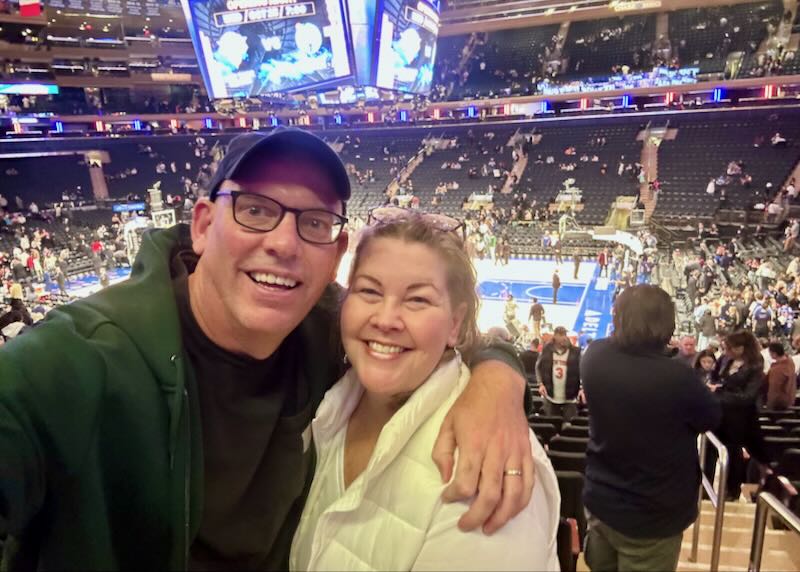 My wife and I in New York City. 