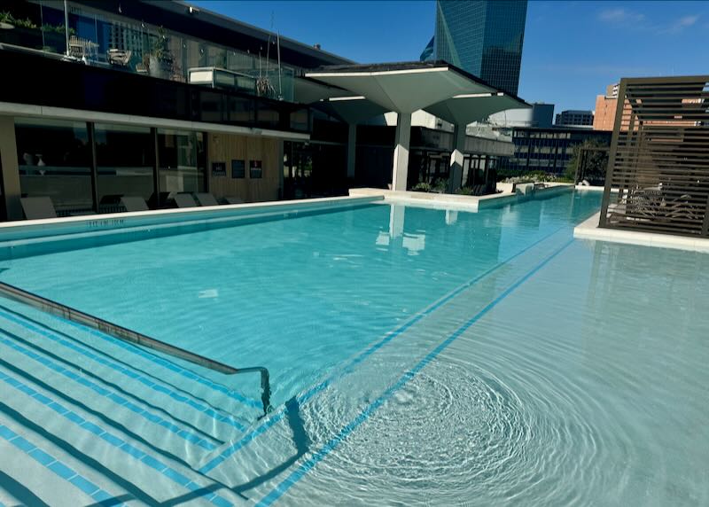 Pool at downtown Dallas hotel.