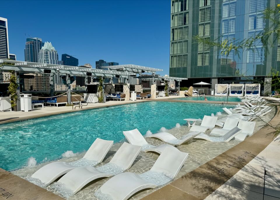 Pool at Fairmont Hotel in Austin.