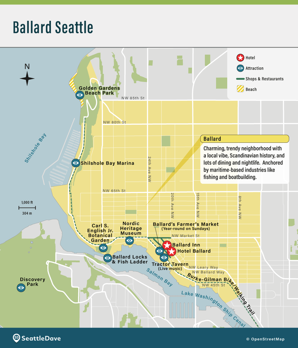 Hotels in Ballard, Seattle.