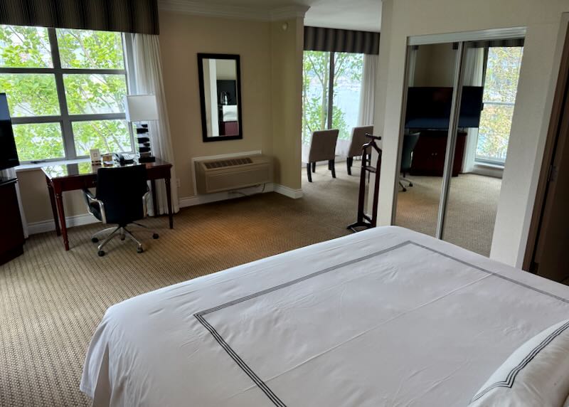 My room at the Granville Island Hotel in Vancouver.
