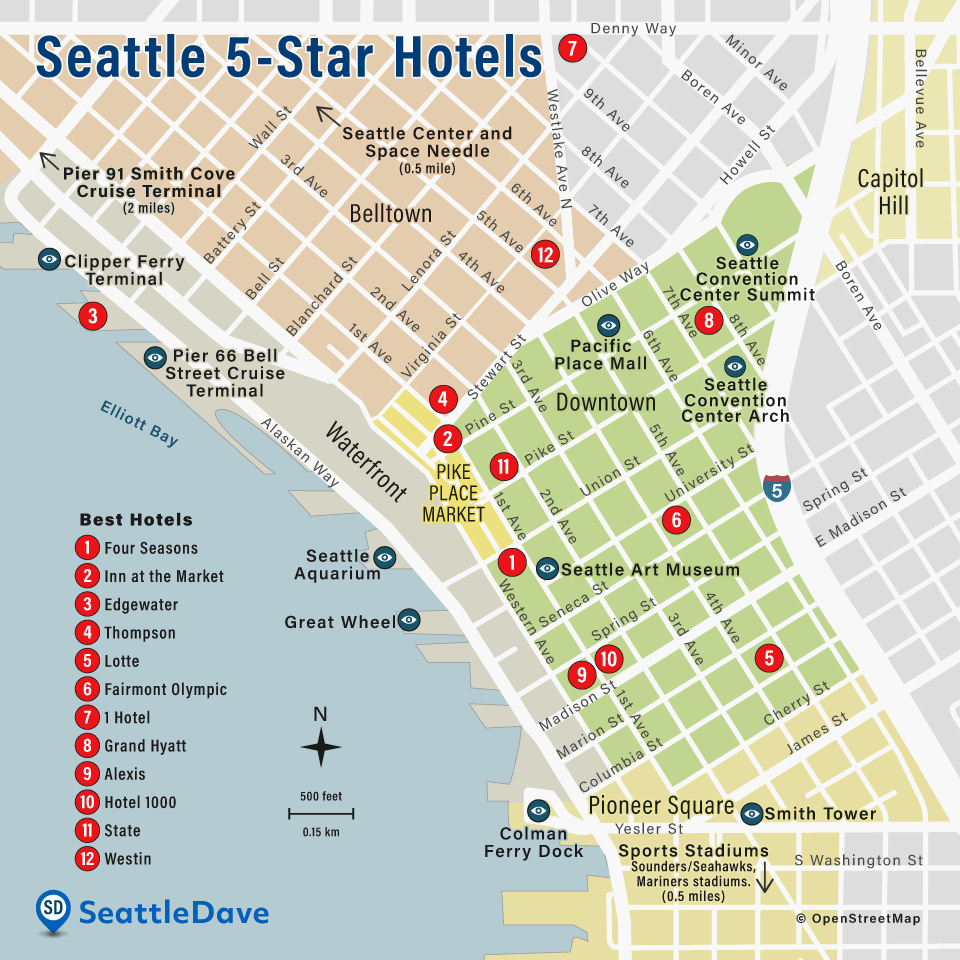 The best 5-Star hotels in Seattle.