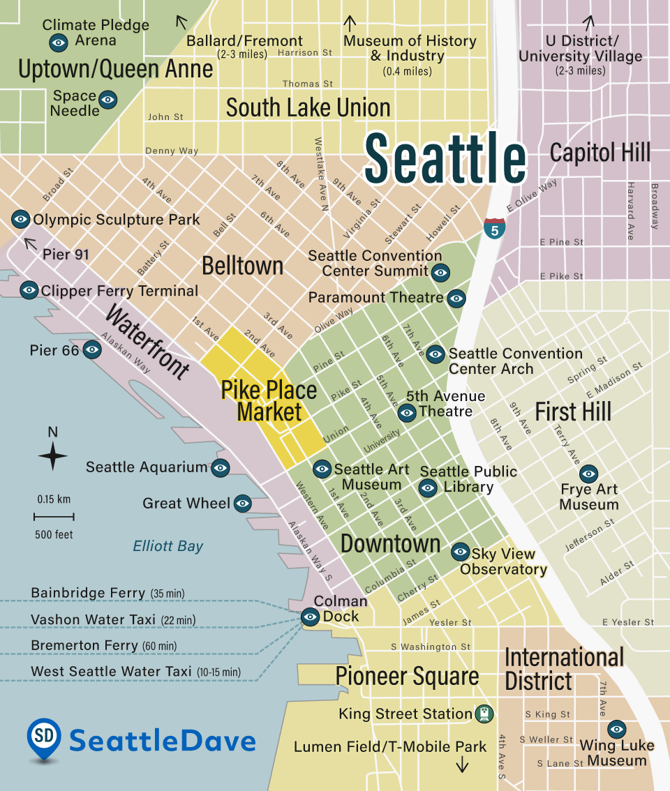 Seattle Downtown and Neighborhoods.