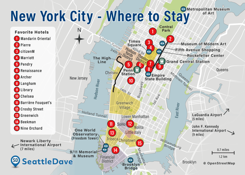 My favorite places to stay in NYC.