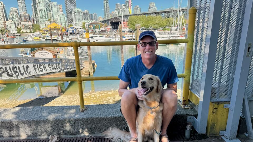 Me and my dog in Vancouver, BC.