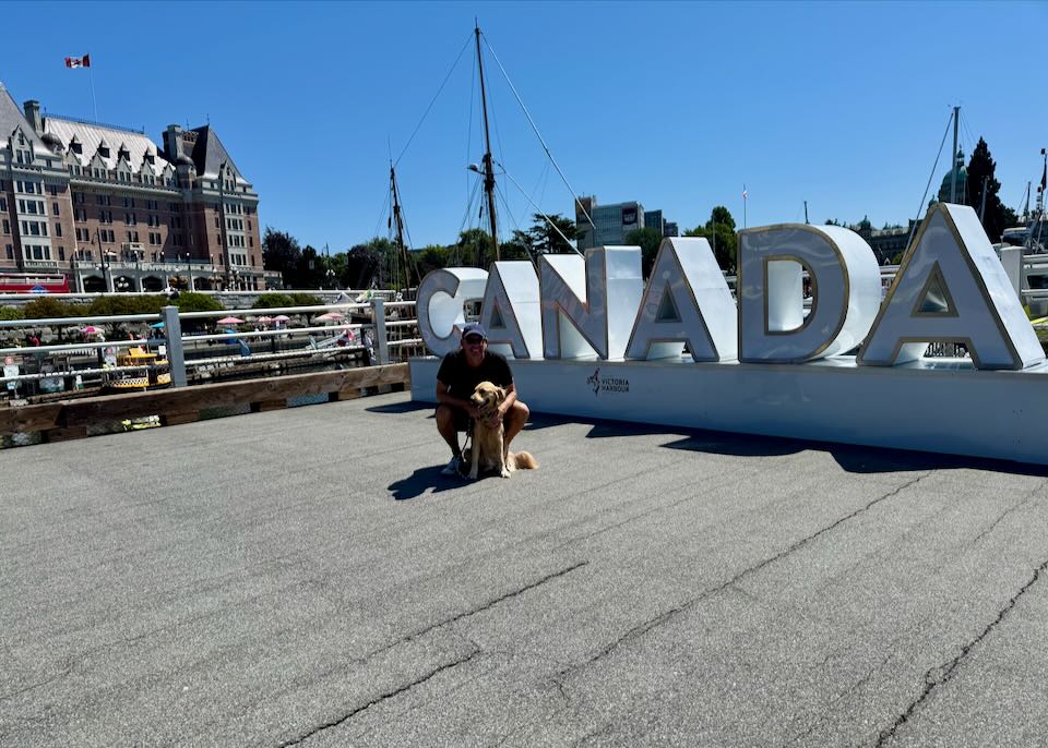 My dog and I in Victoria, BC.