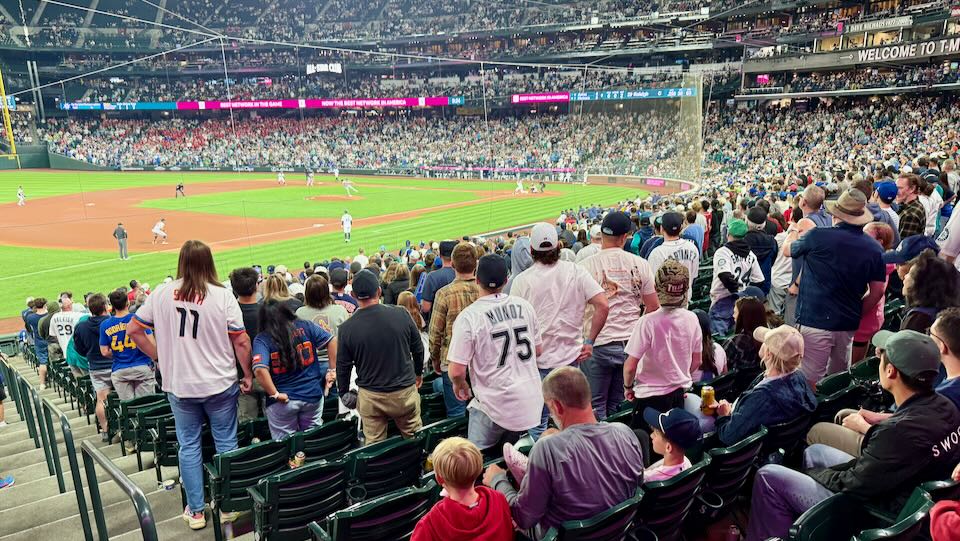 Baseball game in Seattle.