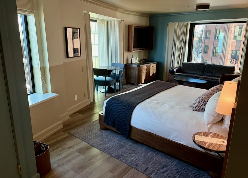 Our room when we stayed in Pike Place Market, Seattle.