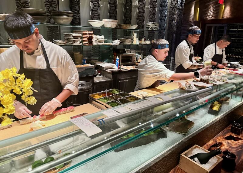 Our dinner at the Cosmopolitan Hotel on The Strip.