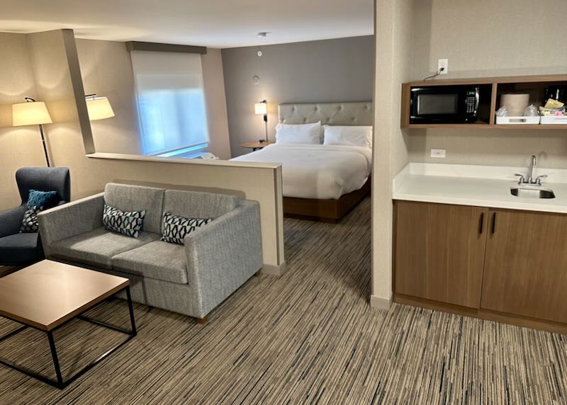 My room at hotel near Seattle Center.