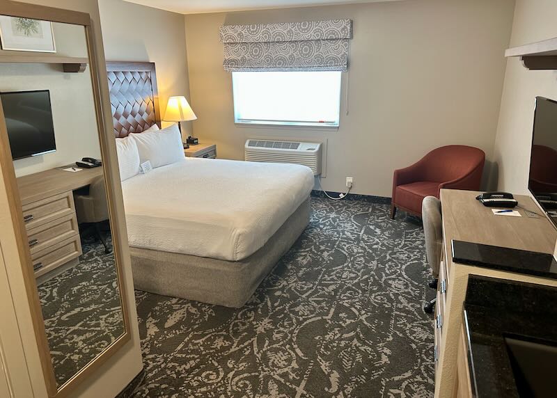 My room at hotel near Climate Pledge Arena.