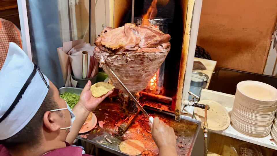 Our taco dinner in Oaxaca.