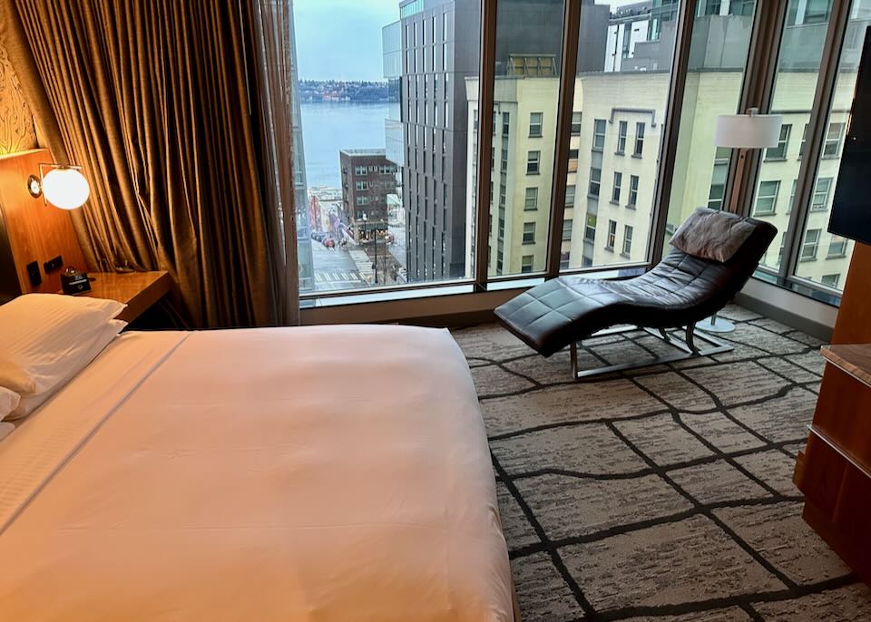 My room at the Charter Hotel in downtown Seattle.