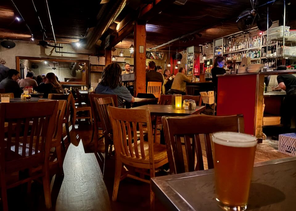 Bar/restaurant in Pike Place Market in January.