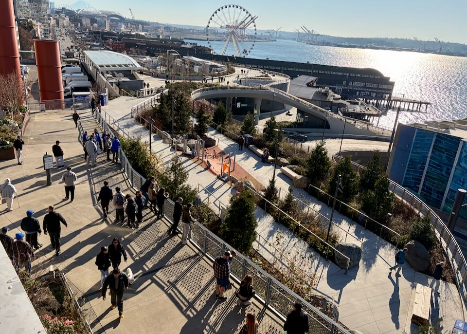 Seattle waterfront in January.