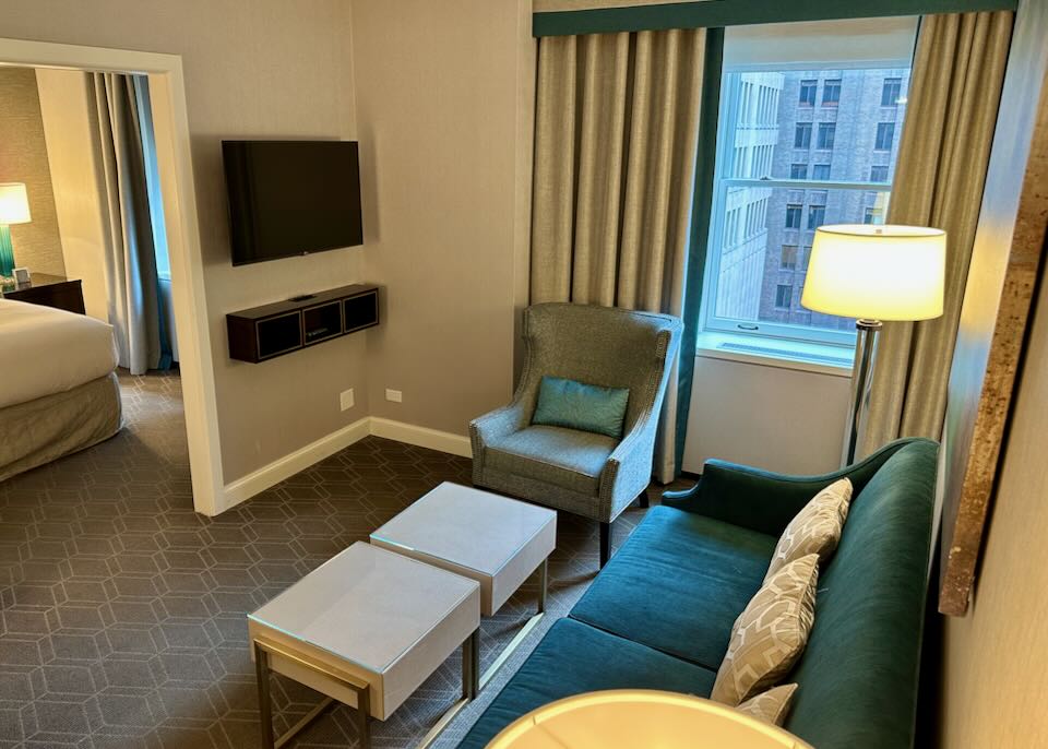 Our room at the Fairmont Hotel in Seattle.