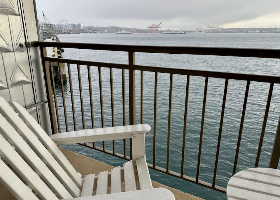 My room at the Edgewater Hotel on the Seattle waterfront.