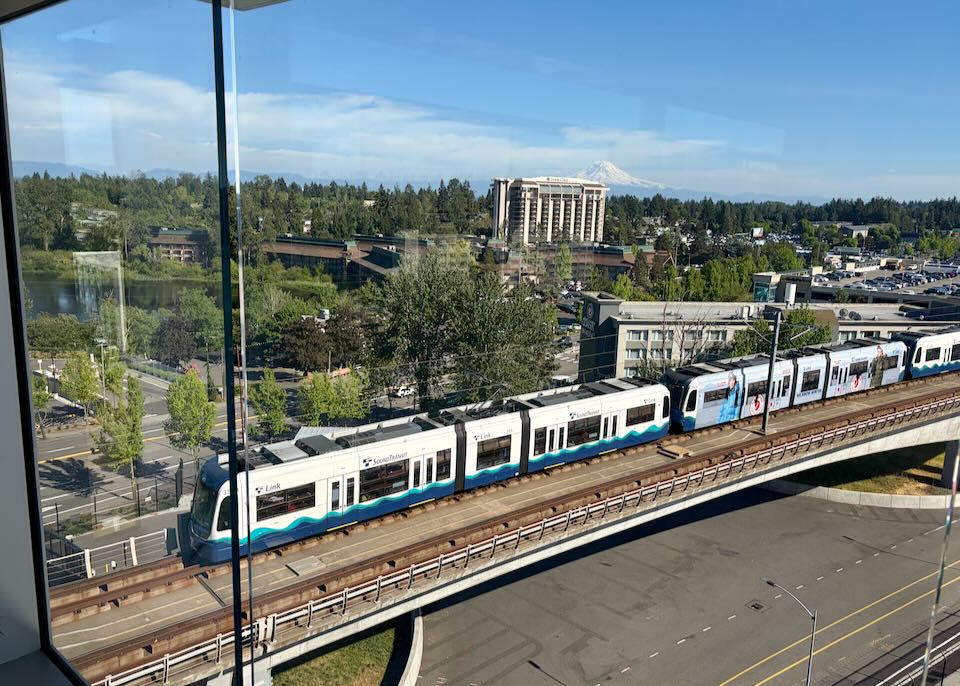 Light rail from Seattle Airport to Downtown Seattle.