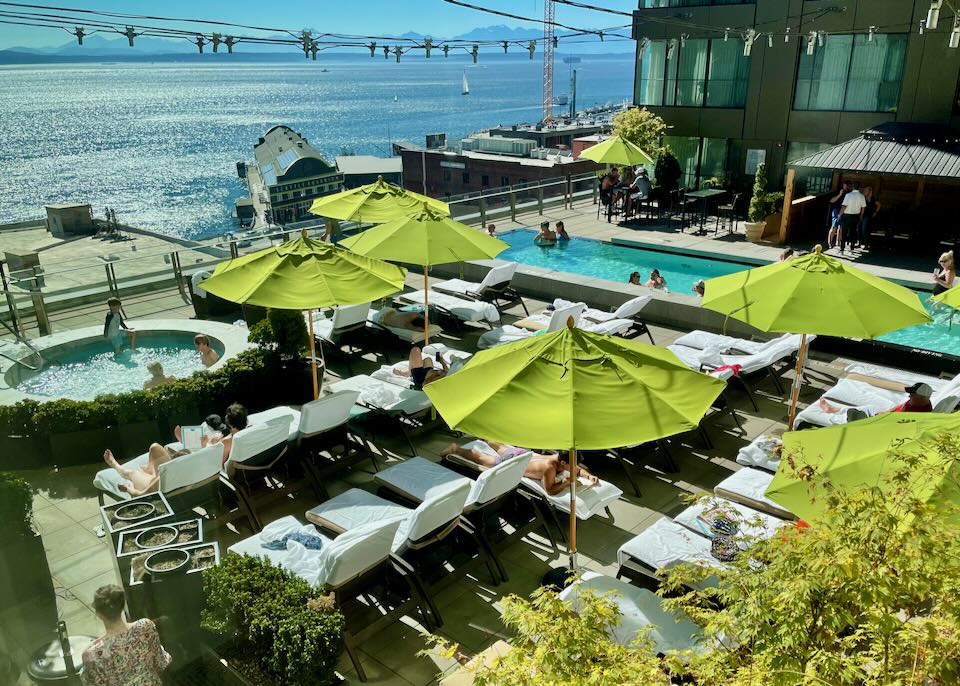 Pool at Four Seasons Hotel in Seattle.