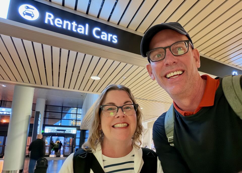 Seattle Dave and his wife at SeaTac Airport.