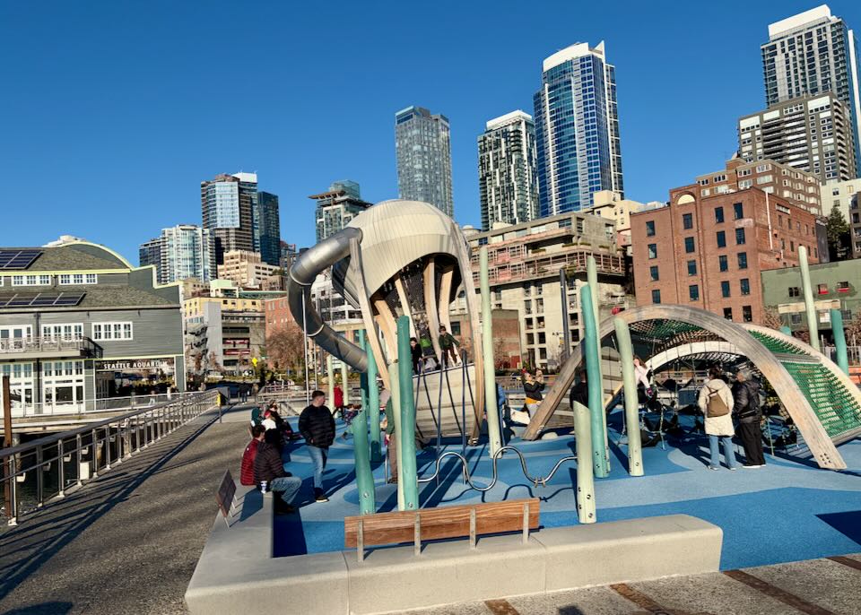 Seattle Waterfront near Pier 66 Cruises.