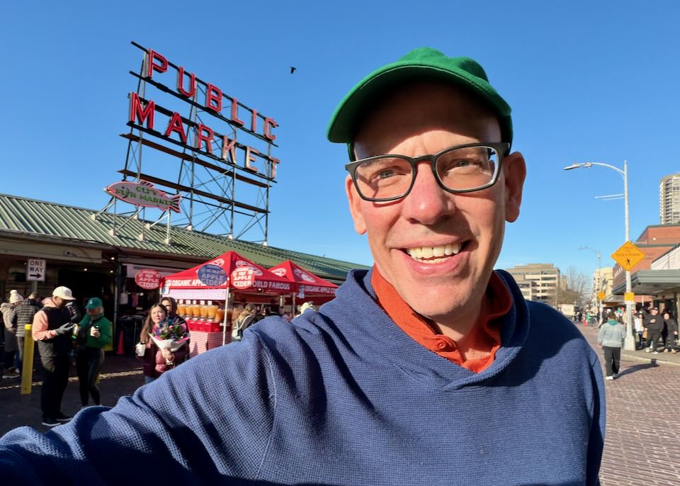Seattle Dave in Pike Place Market, Seattle.